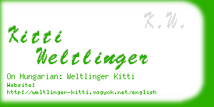 kitti weltlinger business card